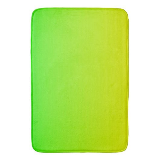 Groen en geel neonlooppapier badmat (Voorkant Verticaal)
