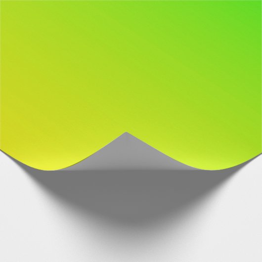 Groen en geel neonlooppapier cadeaupapier (Hoek)