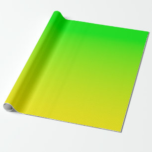 Groen en geel neonverloop cadeaupapier