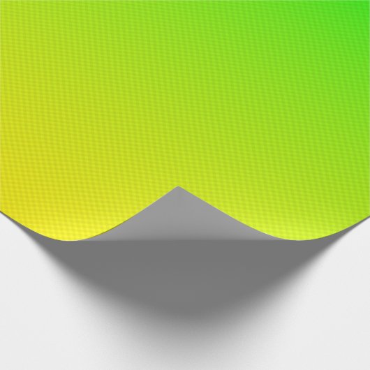 Groen en geel neonverloop cadeaupapier (Hoek)