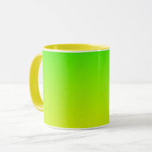 Groen en geel neonverloop mok