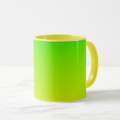 Groen en geel neonverloop mok (Voorkant rechts)