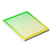 Groen en geel neonverloop notitieblok (Schuin)
