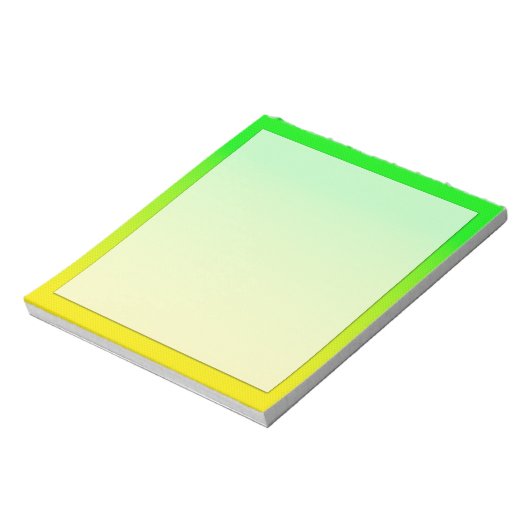 Groen en geel neonverloop notitieblok (Linkerzijde)
