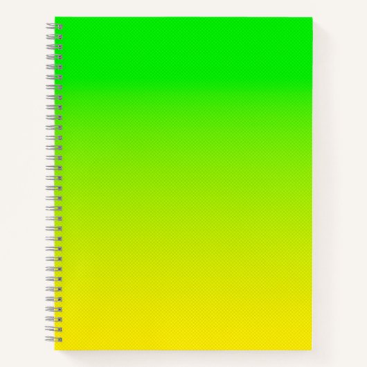 Groen en geel neonverloop notitieboek (Voorkant)