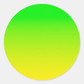 Groen en geel neonverloop ronde sticker (Voorkant)