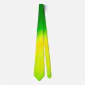 Groen en geel ombre maanlicht Double Stripe Stropdas (Voorkant)