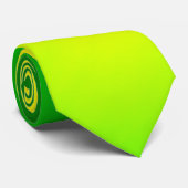 Groen en geel ombre maanlicht Double Stripe Stropdas (Opgerold)