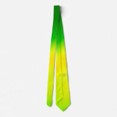 Groen en geel ombre maanlicht Double Stripe Stropdas (Achterkant)