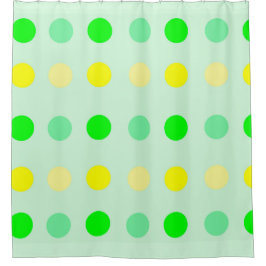 Groen en geel pokadodouchergordijn douchegordijn