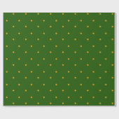 Groen en geel Polka Dots Wrapping Paper Cadeaupapier (Vlak)