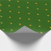 Groen en geel Polka Dots Wrapping Paper Cadeaupapier (Hoek)