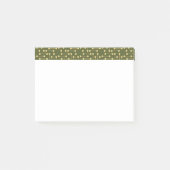 Groen en Geel Retro Patroon Post-it® notes (Voorkant)