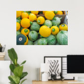 Groen en geel vierkant poster (Thuiskantoor)