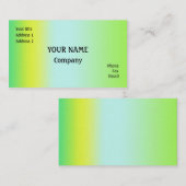 Groen en geel visitekaartje (Voorkant / Achterkant)