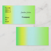 Groen en geel visitekaartje (Voorkant / Achterkant)