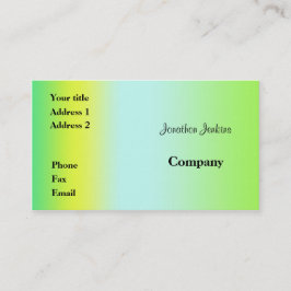 Groen en geel visitekaartje