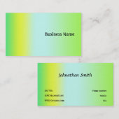 Groen en geel visitekaartje (Voorkant / Achterkant)