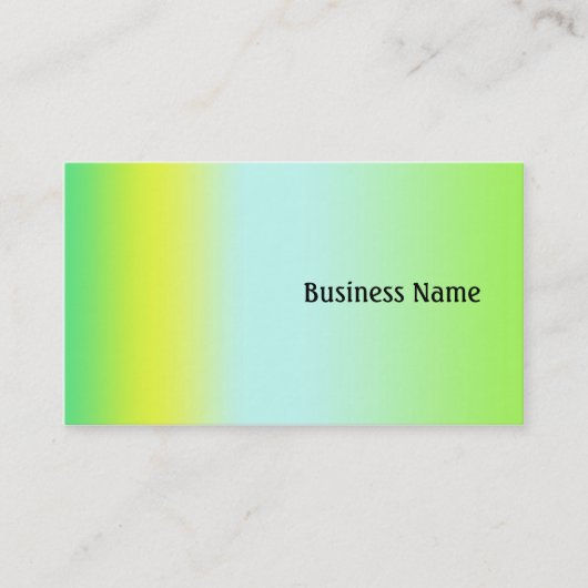 Groen en geel visitekaartje (Voorkant)