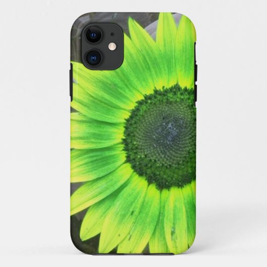 Groen en Geel Zonnebloem iPhone 5 Hoesje (Achterkant)
