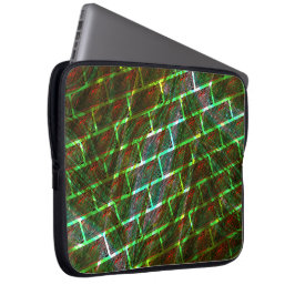 Groen en gekleurd, krassen en wandeffect laptop sleeve