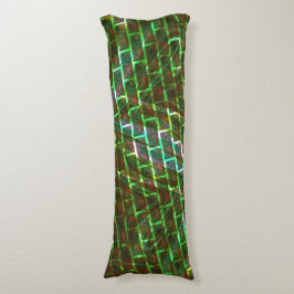 Groen en gekleurd, krassen en wandeffect lichaamskussen