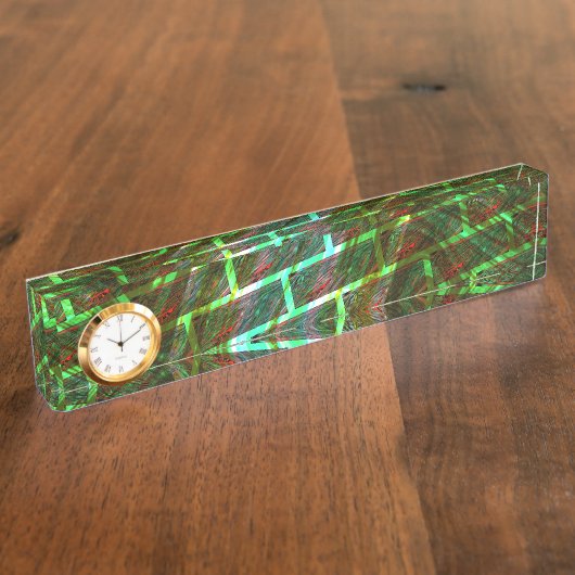 Groen en gekleurd, krassen en wandeffect naambordje (Zijkant)