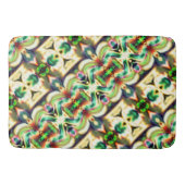 Groen en gekleurd rapport met ruw glas badmat (Voorkant)