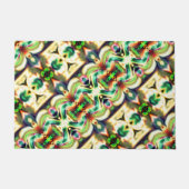 Groen en gekleurd rapport met ruw glas deurmat (Voorkant)