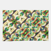 Groen en gekleurd rapport met ruw glas theedoek (Horizontaal)