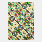 Groen en gekleurd rapport met ruw glas theedoek (Verticaal)