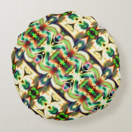 Groen en gekleurd rapport met ruwe glasstijl rond kussen