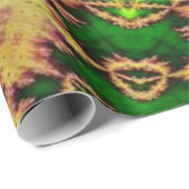 Groen en Gold Psychedelic-ontwerp Cadeaupapier (Rol Hoek)