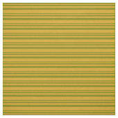 Groen en Goldenrod Lined Pattern Stof (Swatch)