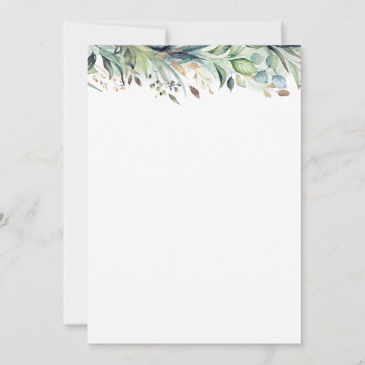 Groen en Goud 15e Verjaardag Uitnodiging (Achterkant)