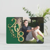 Groen en Goud 2018 Afstuderen Kaart (Staand voorkant)