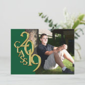 Groen en Goud 2019 Afstuderen Kaart (Staand voorkant)