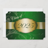 Groen en Goud 2025 Afstudeerfeest Kaart (Voorkant)