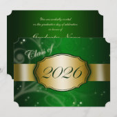 Groen en Goud 2026 Afstuderen Kaart (Voorkant / Achterkant)