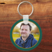 Groen en Goud 50 Verjaardagsfeest Favorieten Foto Sleutelhanger (Achterkant)