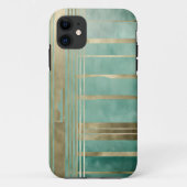 Groen en Goud Abstract #3 Case-Mate iPhone Case (Achterkant)