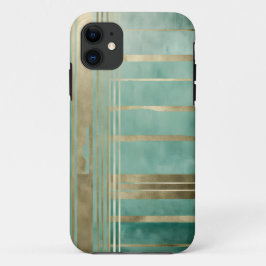 Groen en Goud Abstract #3 Case-Mate iPhone Case