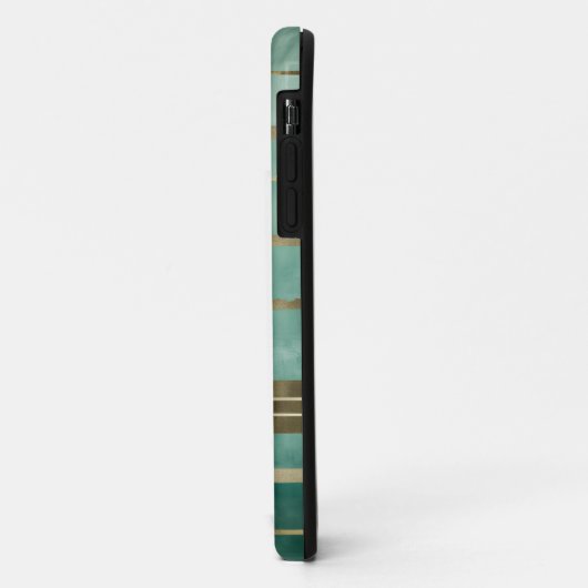 Groen en Goud Abstract #3 Gepersonaliseerd Case-Mate iPhone Case (Achterkant/links)