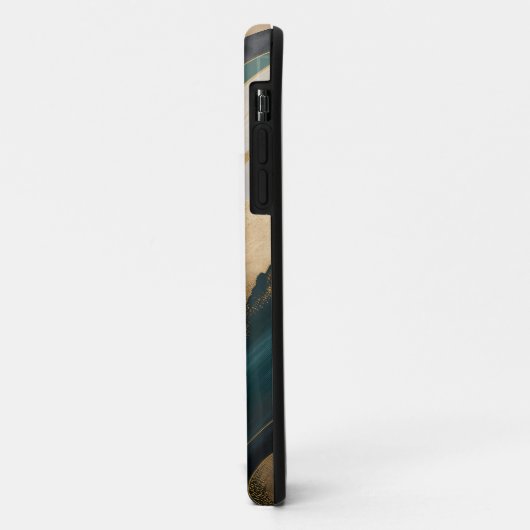 Groen en Goud Abstract #4 Case-Mate iPhone Case (Achterkant/links)