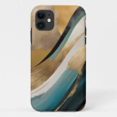 Groen en Goud Abstract #4 Case-Mate iPhone Case (Achterkant)
