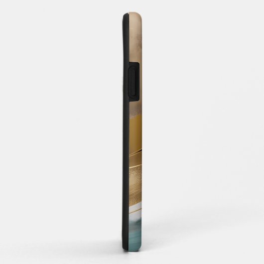 Groen en Goud Abstract #4 Case-Mate iPhone Case (Achterkant/rechts)