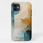 Groen en Goud Abstract #5 Case-Mate iPhone Case (Achterkant)