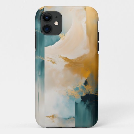 Groen en Goud Abstract #5 Case-Mate iPhone Case (Achterkant)