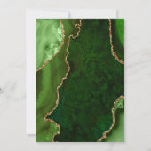 Groen en Goud Agaat Marmer Save The Date Kaart (Achterkant)
