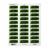 Groen en Goud Agaat Marmer Verjaardagsfeest Etiket (Full Sheet)